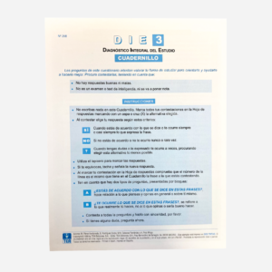 DIE 3 - Diagnóstico Integral del Estudio - Cuadernillo