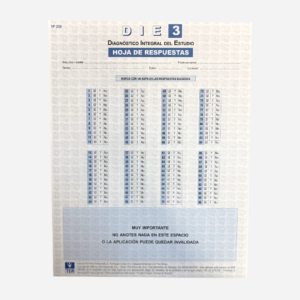 DIE 3 - Diagnóstico Integral del Estudio - Hoja de Respuestas